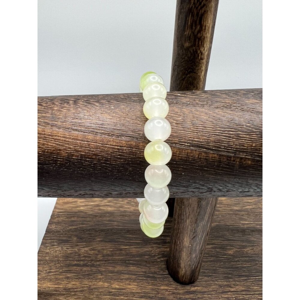 Colorful Opal Beaded Bracelets For Women - Set Of 3 Stretchable Pastel Shades Of - Picture 3 of 4
